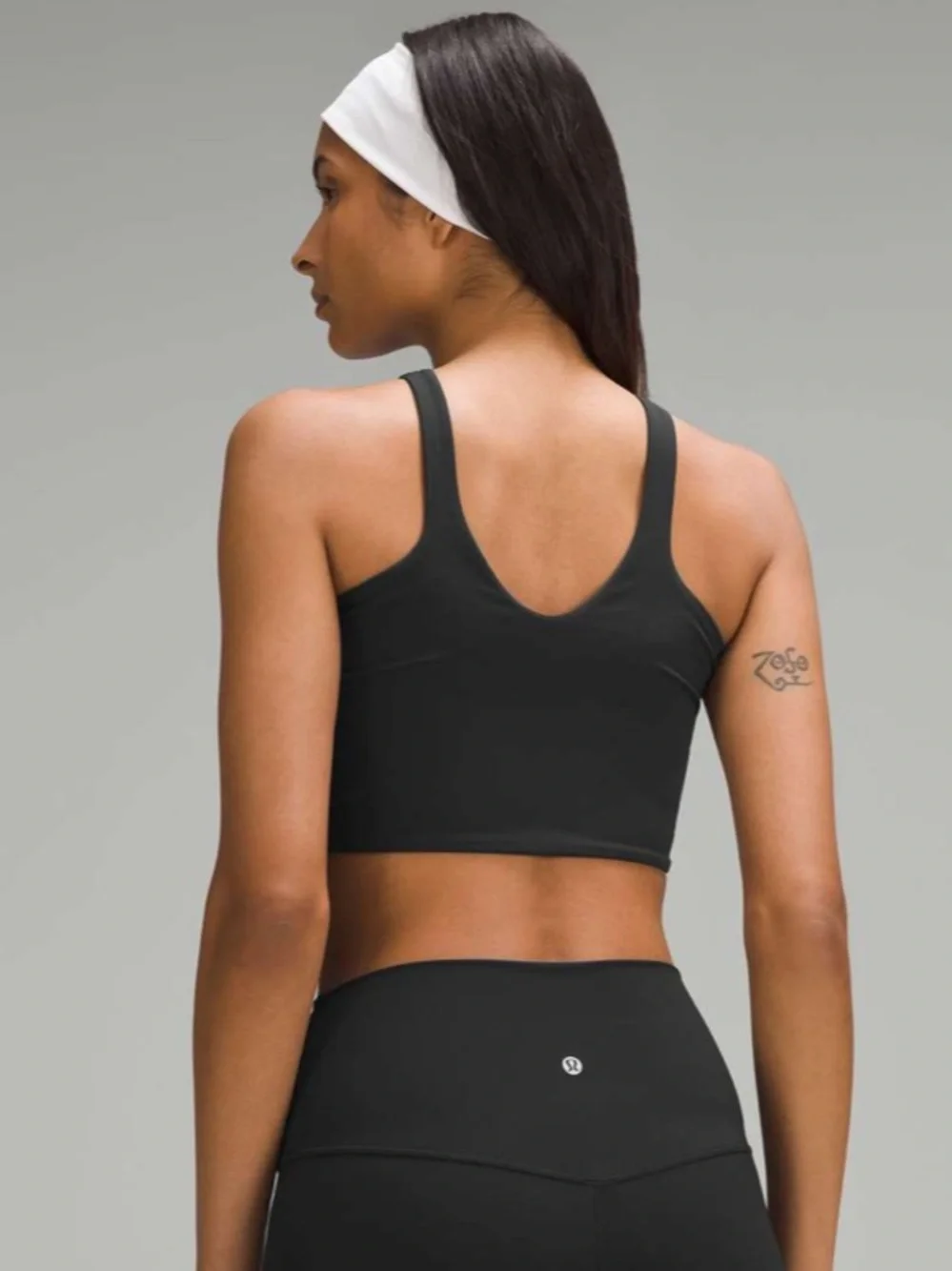 Lululemon Bend This V and Racer Sports Bra *Light Support, A-C Cups Black L/XL